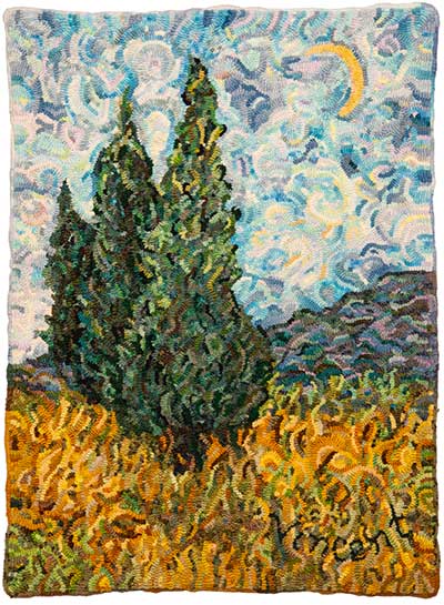 Van Gogh Cypresses