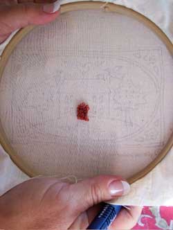 Making a Miniature Punch Needle Rug - 3