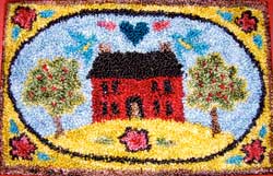 Miniature Punch Needle Rug - Home Sweet Home